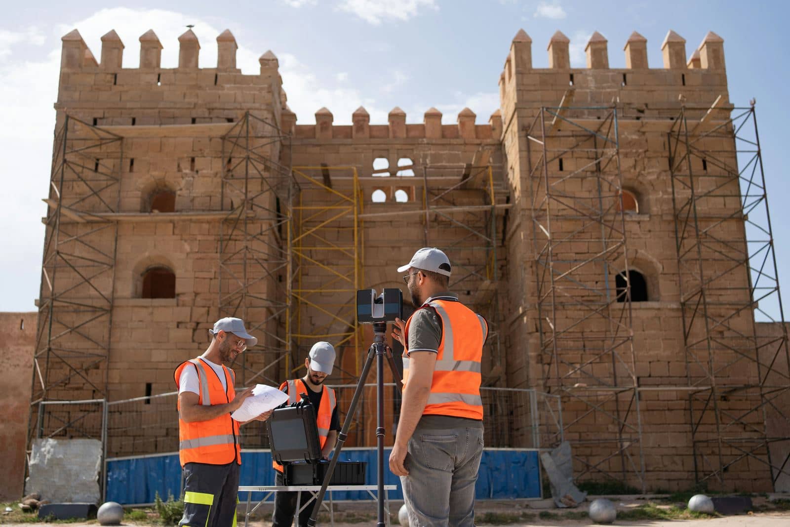 On site, a working visit