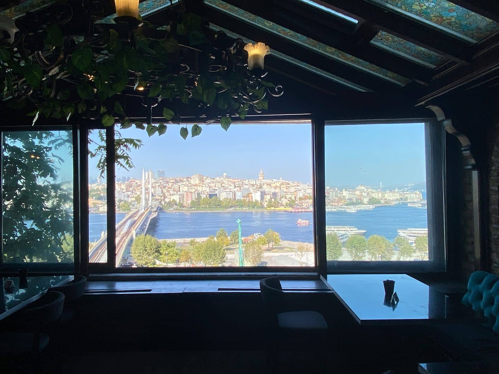 a view of a city from a window